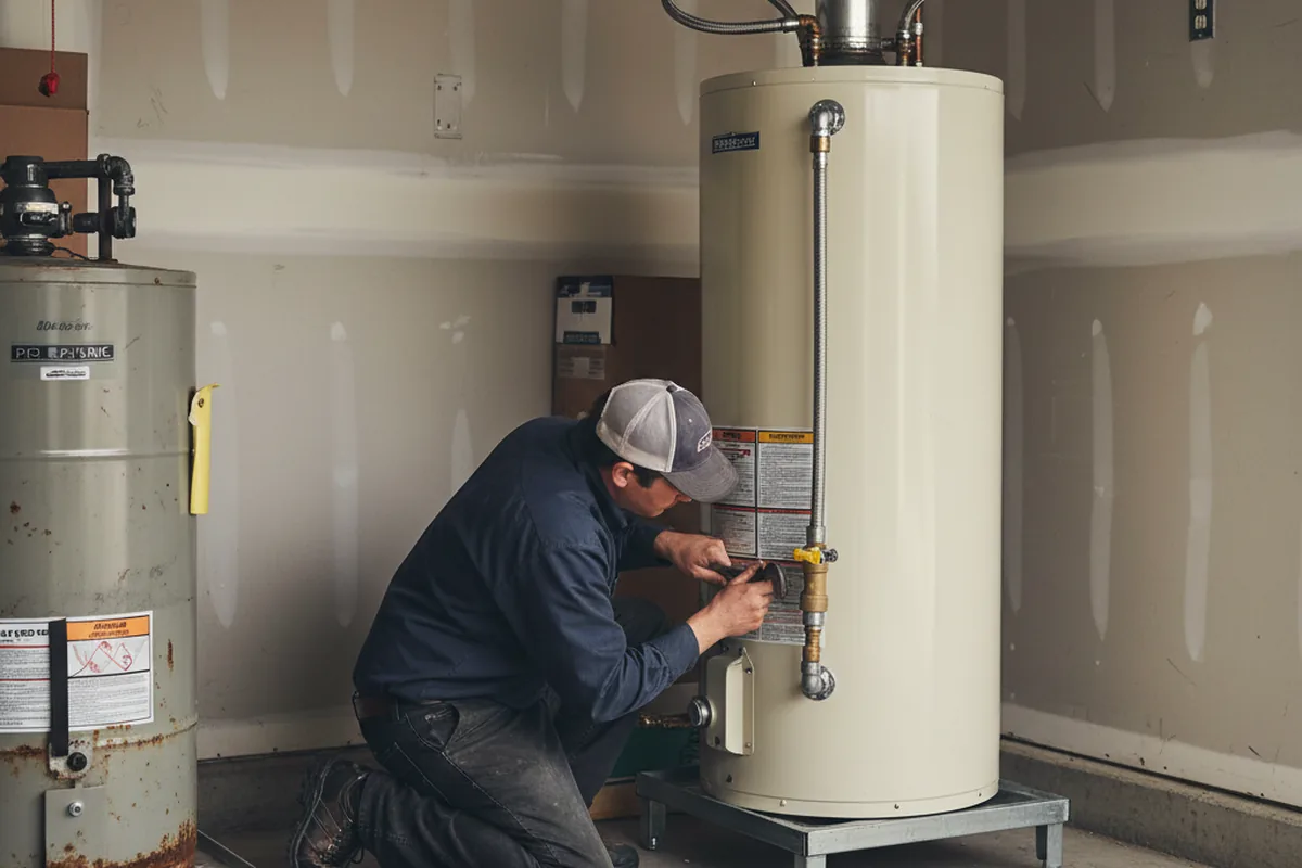 Water heater and shutoff valve replacement in Tennyson